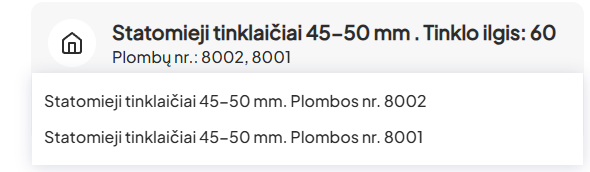 Grupės įrankių sąrašas atjungimui