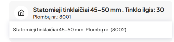 Galimų sujungti įrankių sąrašas