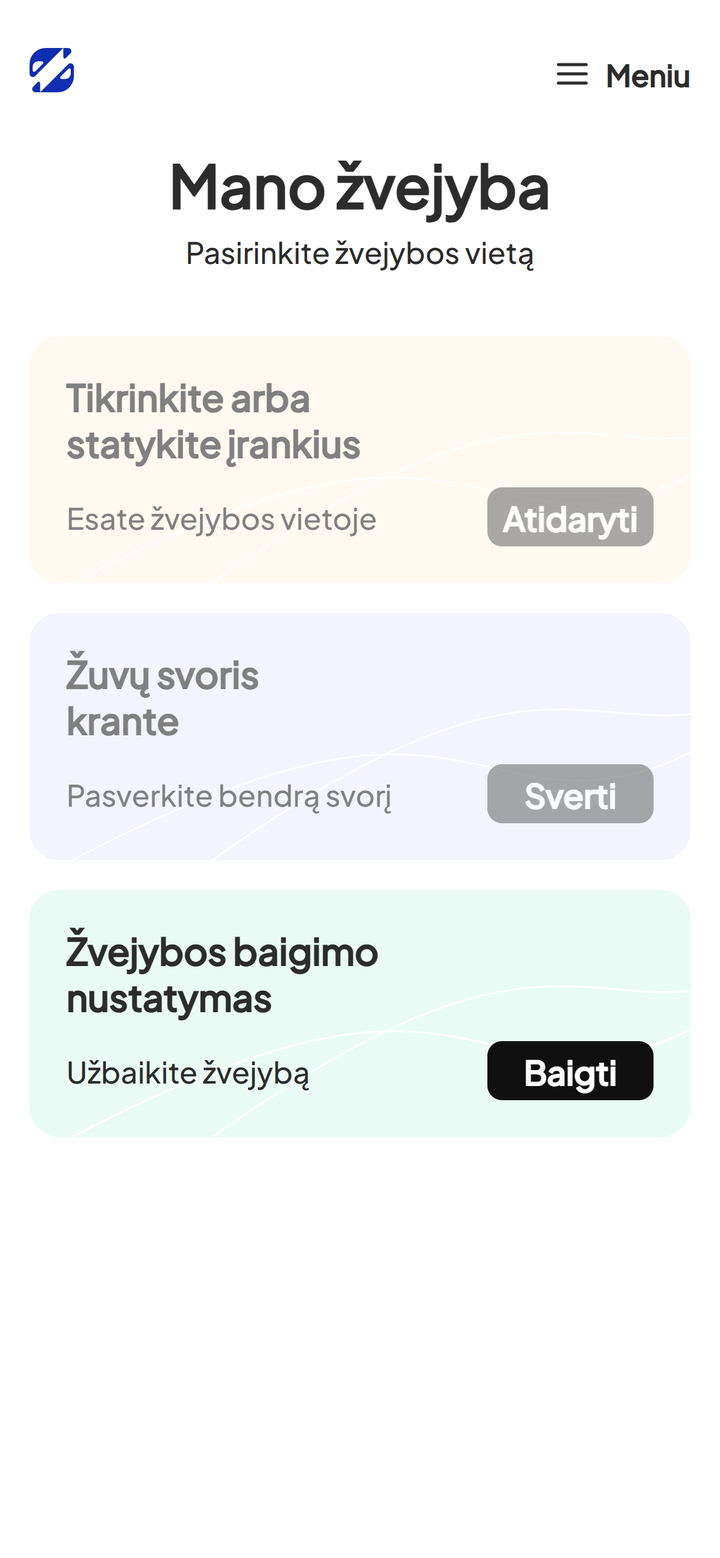 Baigti mygtukas aktyvus