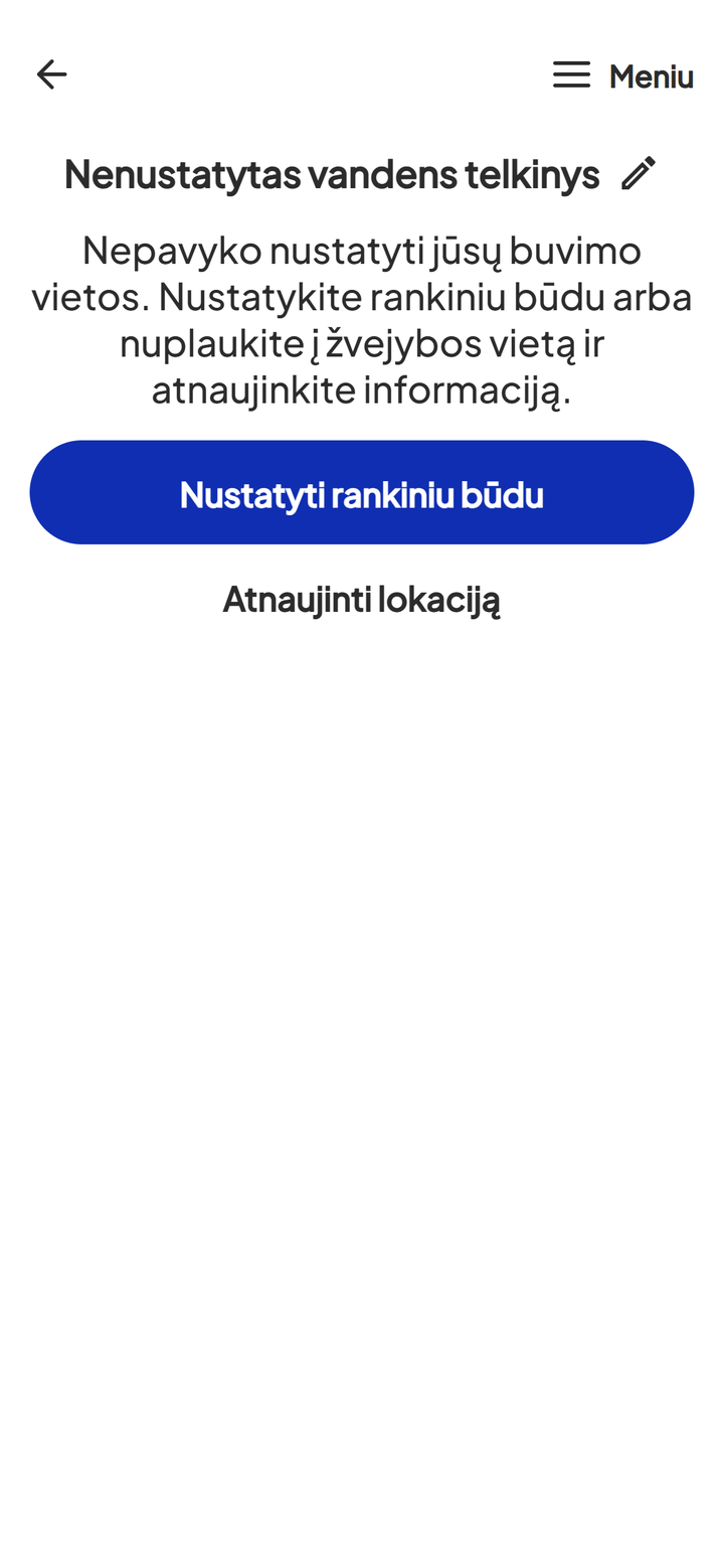 Nenustatytas vandens telkinys