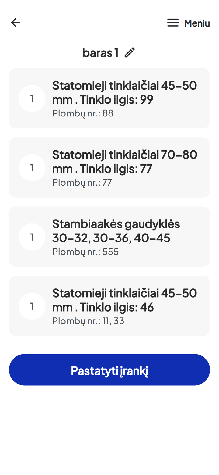 Pastatyti įrankiai žvejybos vietoje